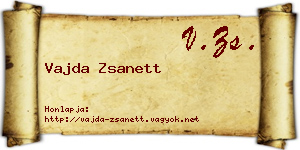 Vajda Zsanett névjegykártya
